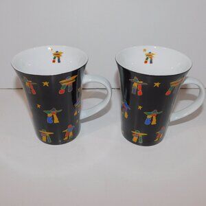 Oscardo Dawn Oman Inukshuk native aboriginal Porcelain Mug Set 2 Retired
